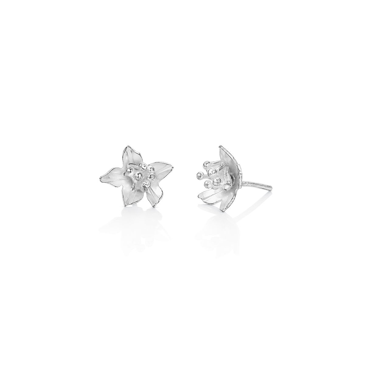 Sterling Silver State Flower Jewelry - Florida Orange Blossom Earrings