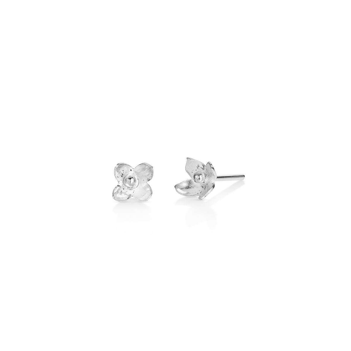 Sterling Silver State Flower Jewelry - New Hampshire Purple Lilac Stud Earrings