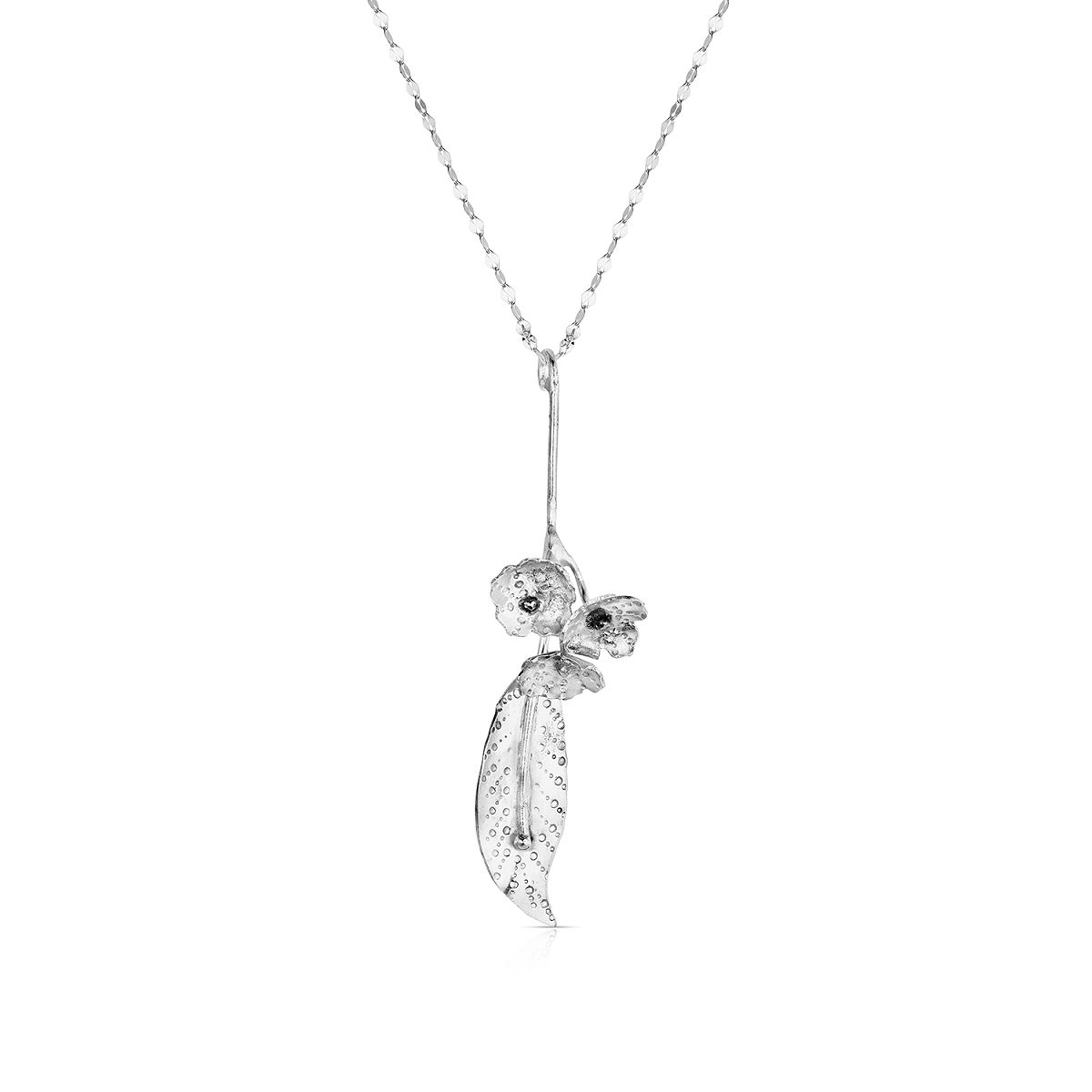 Sterling Silver State Flower Jewelry - Pennsylvania Mountain Laurel Pendant