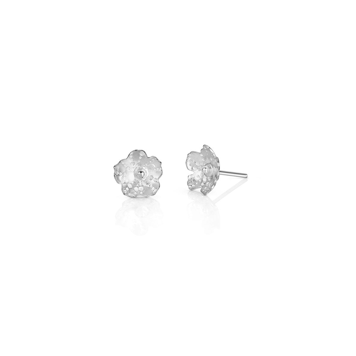 Sterling Silver State Flower Jewelry - Pennsylvania Mountain Laurel Stud Earrings