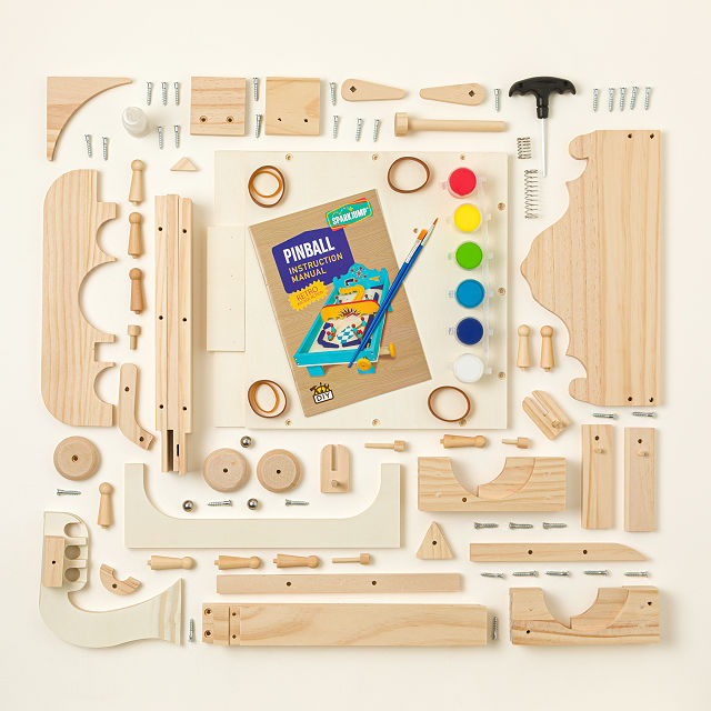 Build & Play Wooden Pinball Machine