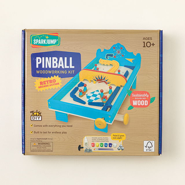 Build & Play Wooden Pinball Machine