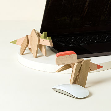 Magnetic Wooden Desktop Dino Fidget