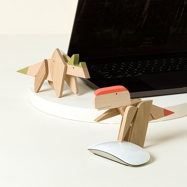 Magnetic Wooden Desktop Dino Fidget