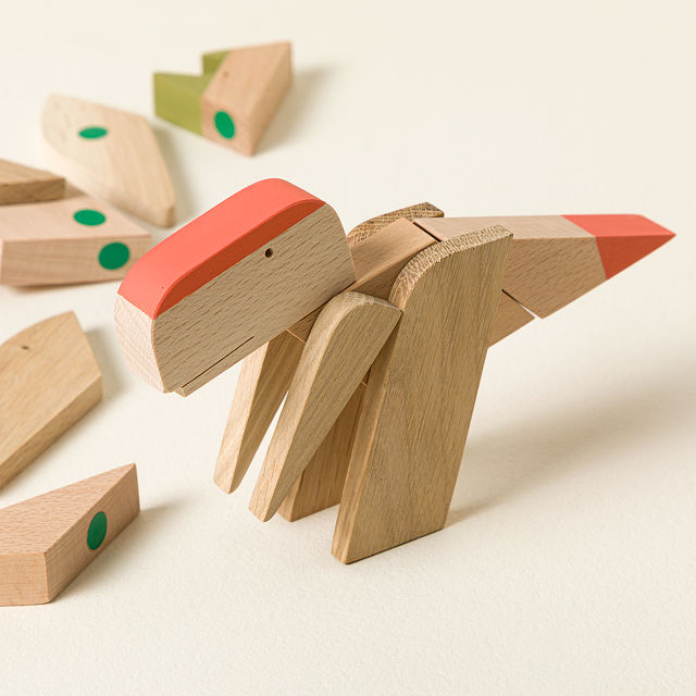 Magnetic Wooden Desktop Dino Fidget