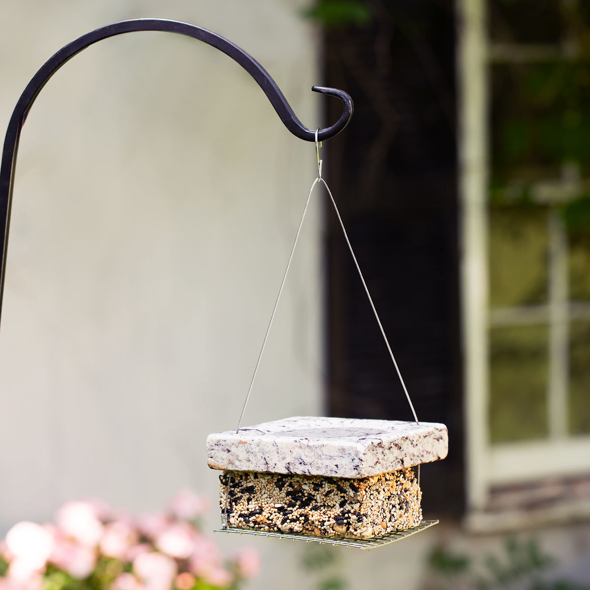 Stone Double Decker Bird Feeder