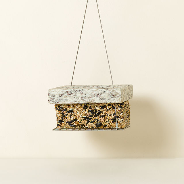 Stone Double Decker Bird Feeder