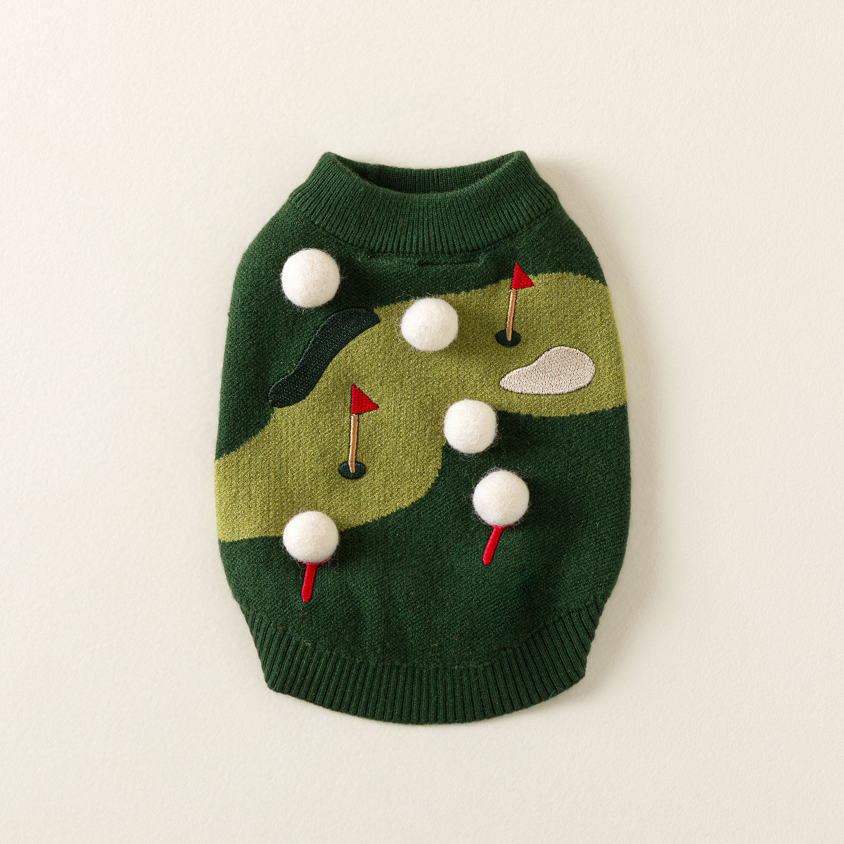 Playful Paws Sporty Pet Sweater - Golf - L