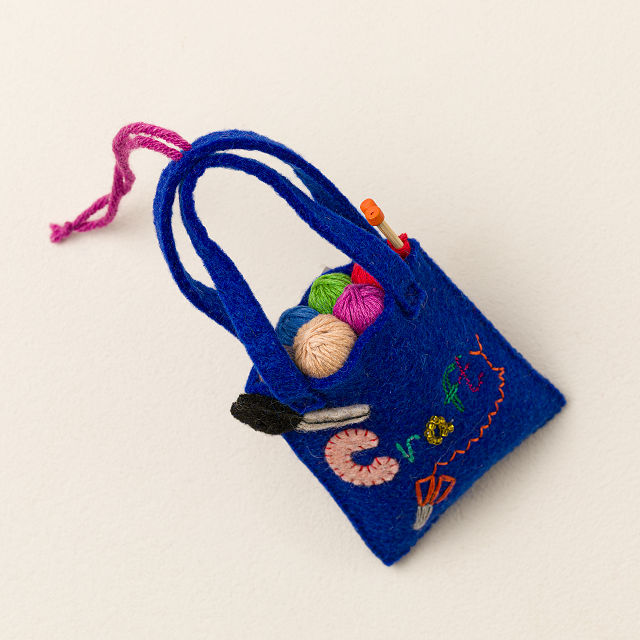 Crafting Bag Felt Ornament