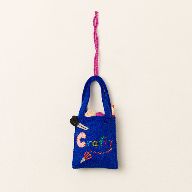 Crafting Bag Felt Ornament