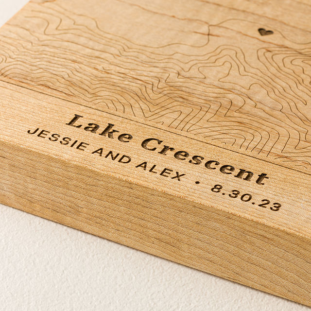 Mapped Memories Personalized Topography Wood Art