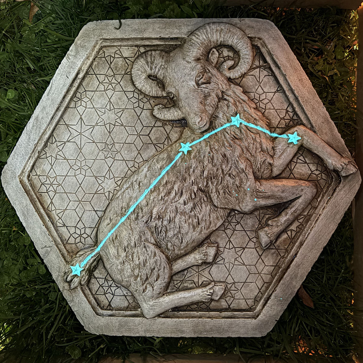 Zodiac Handmade Garden Stepping Stone - Aries