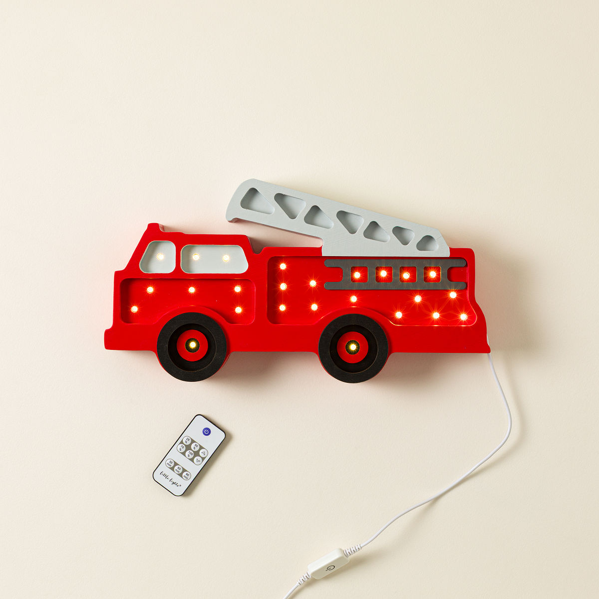 Hand-Painted Adventure Vehicle Lamp - Fire Truck