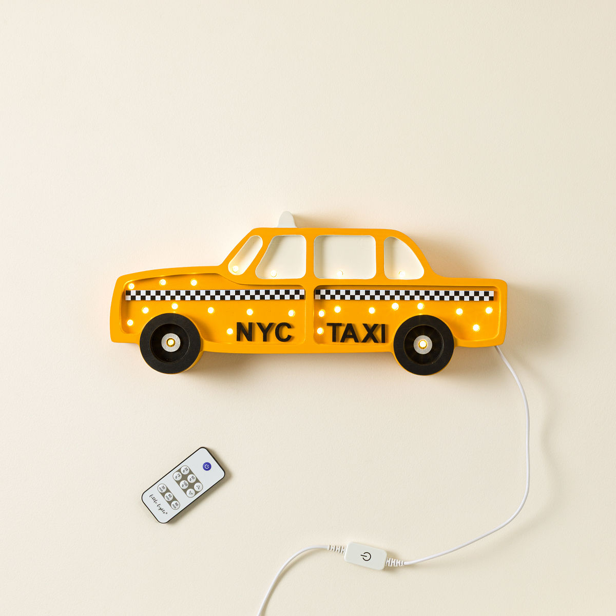 Hand-Painted Adventure Vehicle Lamp - NYC Taxi