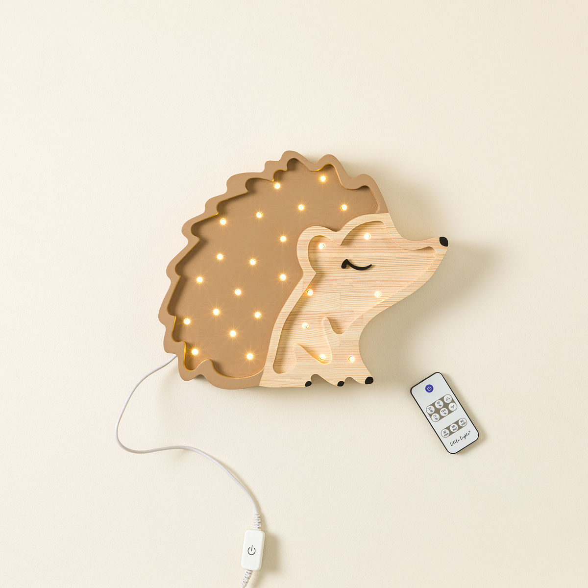 Hand-Painted Whimsical Animal Lamps - Hedgehog