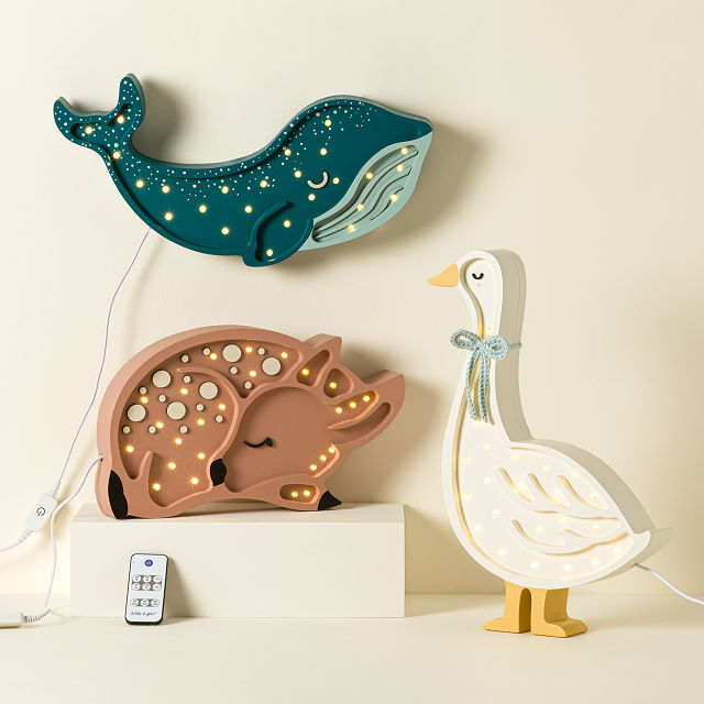 Hand-Painted Whimsical Animal Lamps