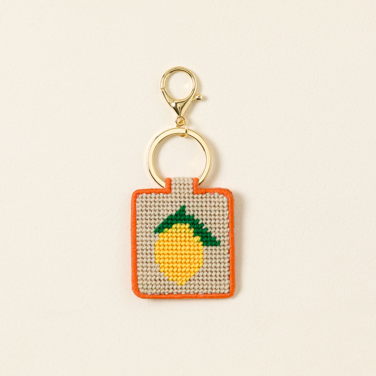 Beginners Needlepoint Keychain Kit - Lucky Lemon