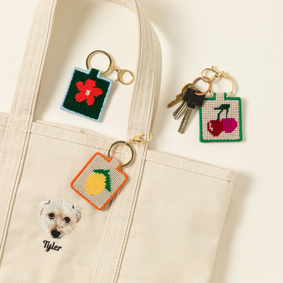 Beginners Needlepoint Keychain Kit