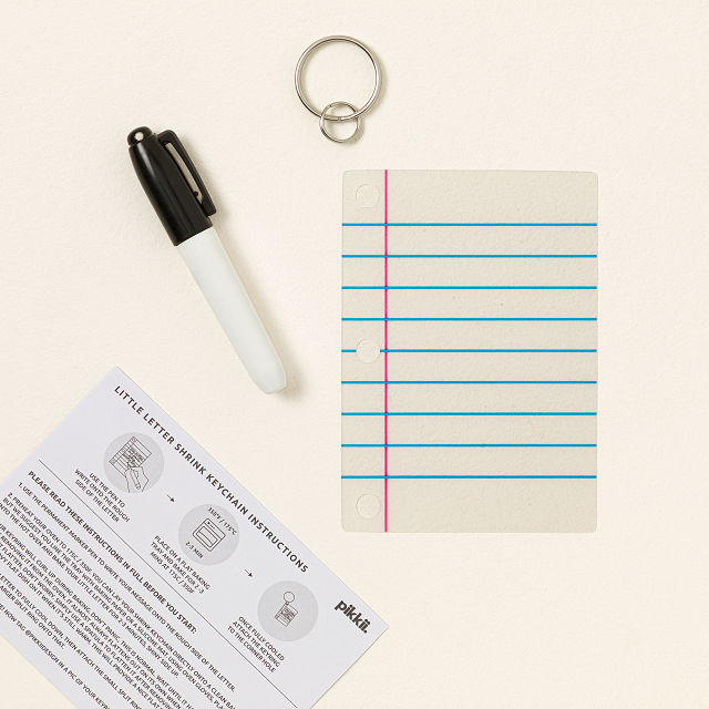 Little Forever Letter DIY Shrink Keychain Kit