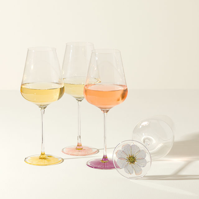 Forever Flower Wine Glasses - Set of 4