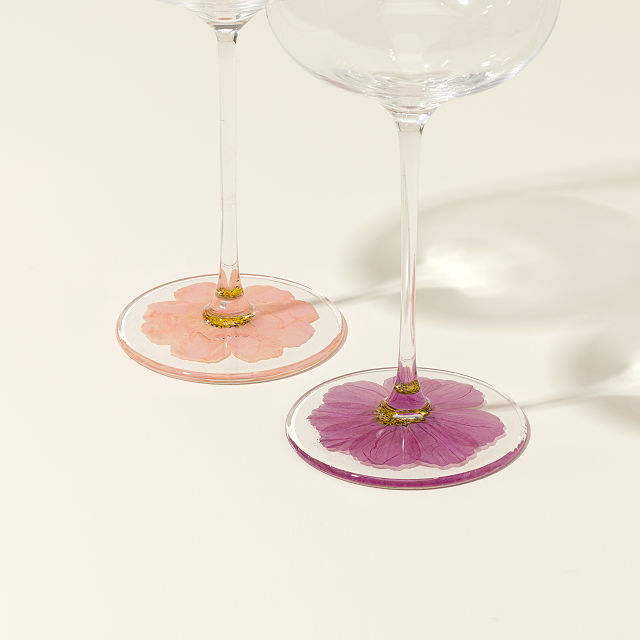 Forever Flower Wine Glasses - Set of 4