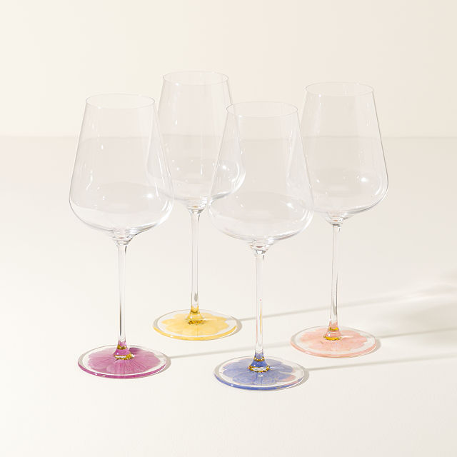 Forever Flower Wine Glasses - Set of 4