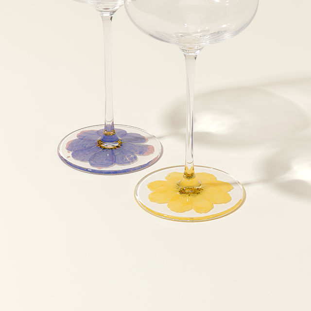 Forever Flower Wine Glasses - Set of 4