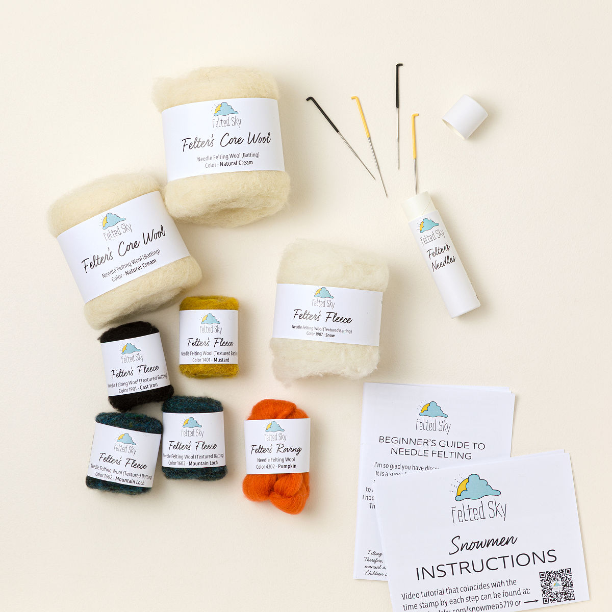 Snow Pals Beginners Needle Felting Kit - Snow Pals Beginners Needle Felting Kit