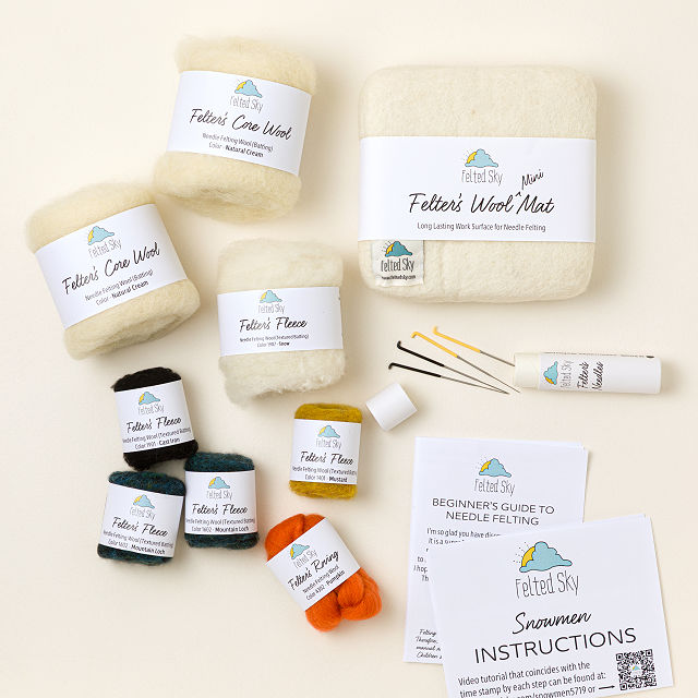 Snow Pals Beginners Needle Felting Kit