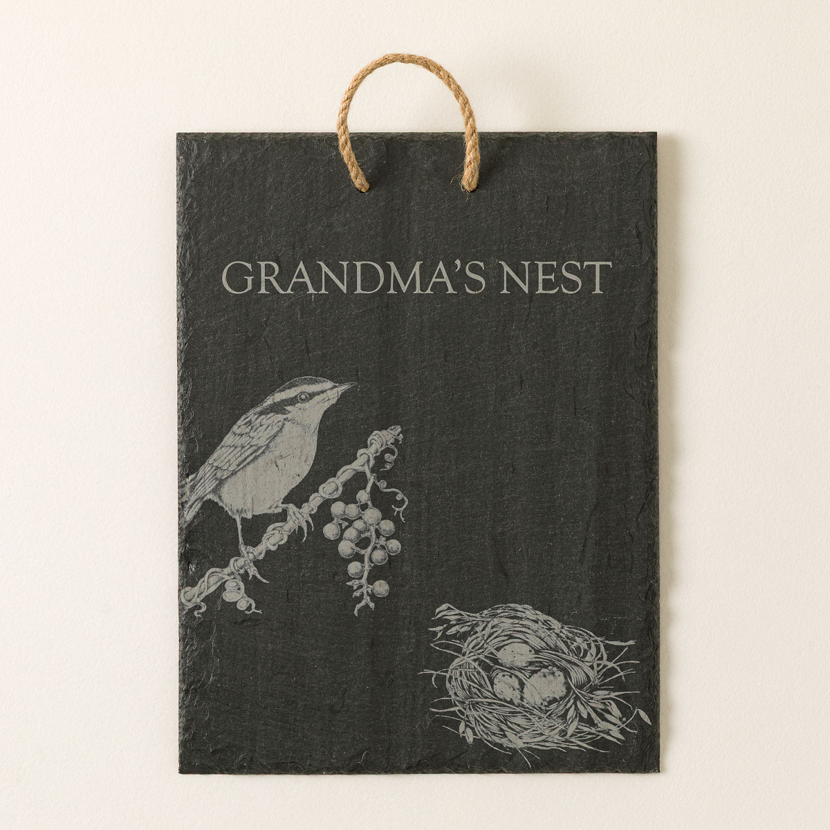 Garden Greeting Personalized Slate Sign - Nuthatch Nest