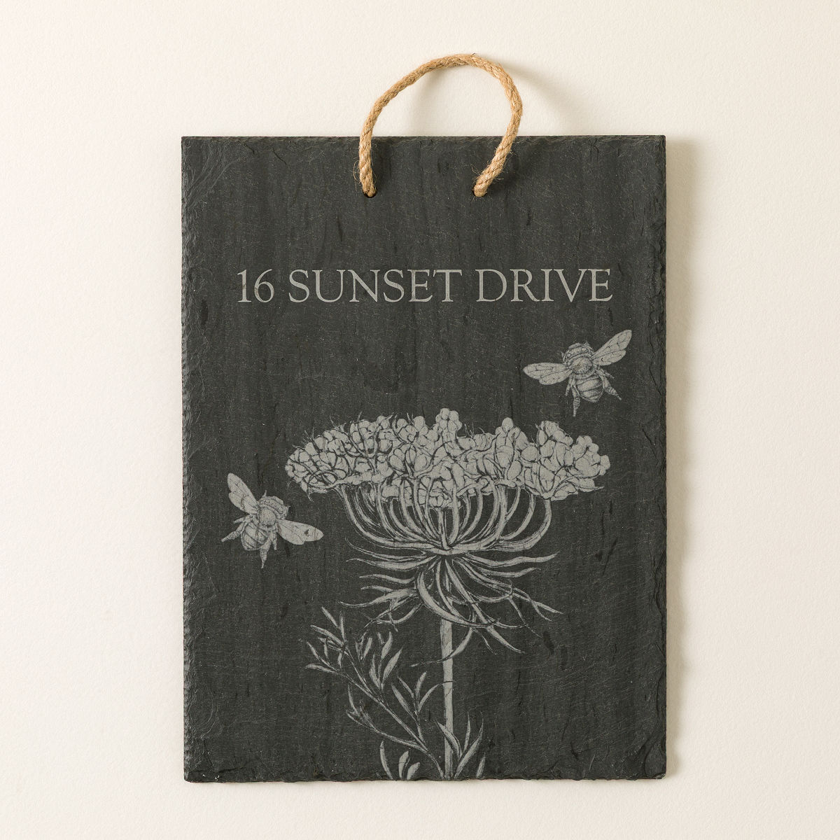Garden Greeting Personalized Slate Sign - Bee