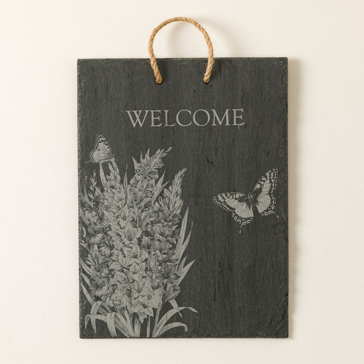 Garden Greeting Personalized Slate Sign - Butterfly