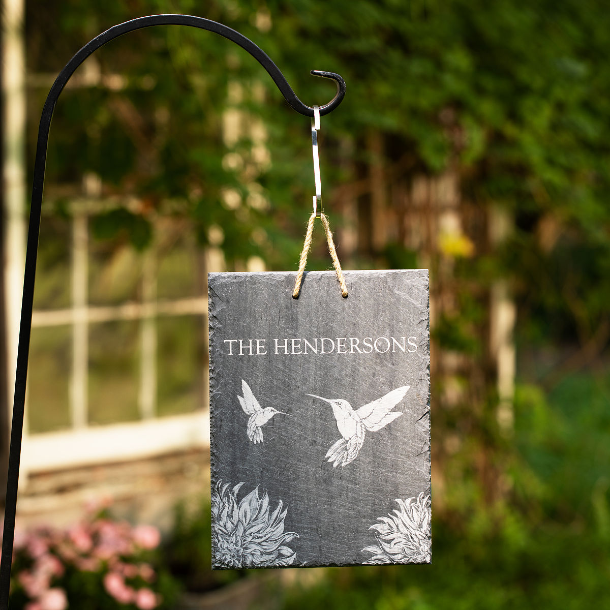 Garden Greeting Personalized Slate Sign