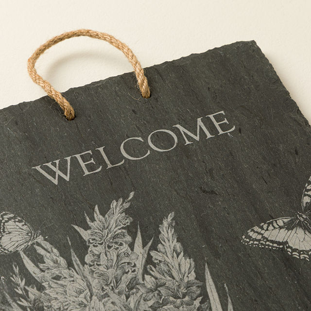 Garden Greeting Personalized Slate Sign