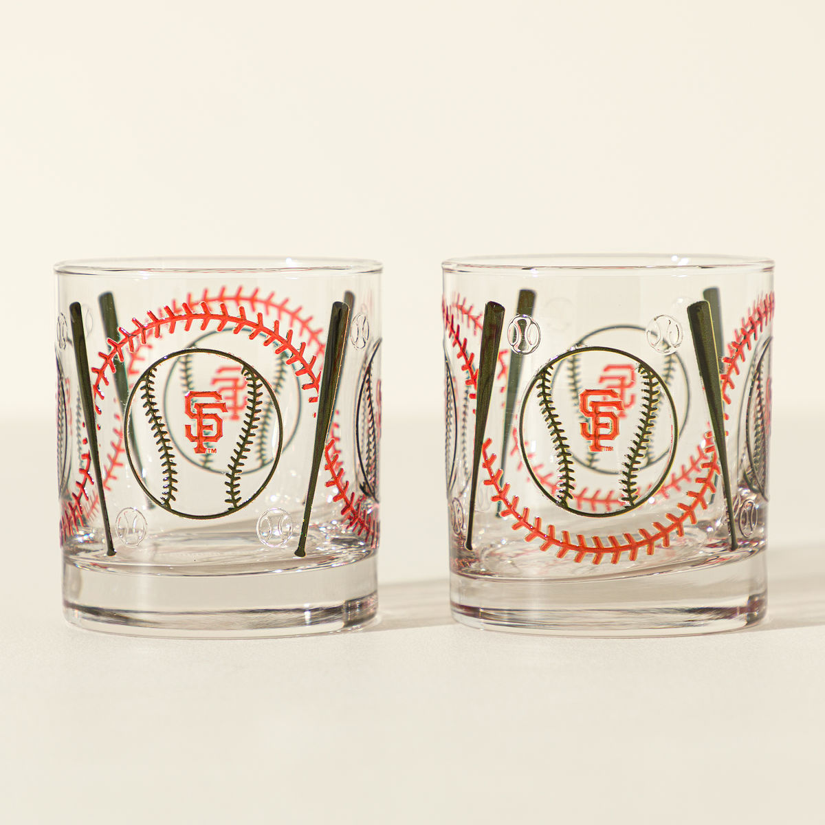 MLB Stitch Grip Glass - Set of 2 - San Francisco Giants