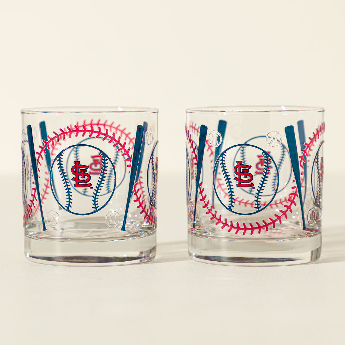 MLB Stitch Grip Glass - Set of 2 - St. Louis Cardinals
