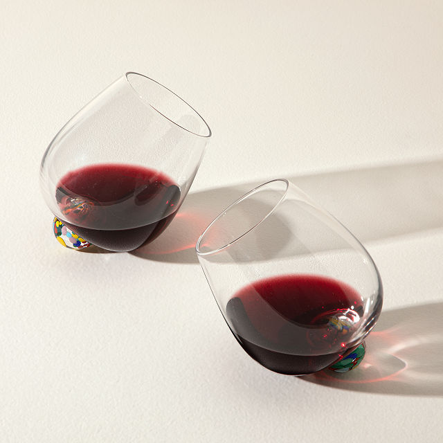 Spinning Marble Glasses - Set of 2
