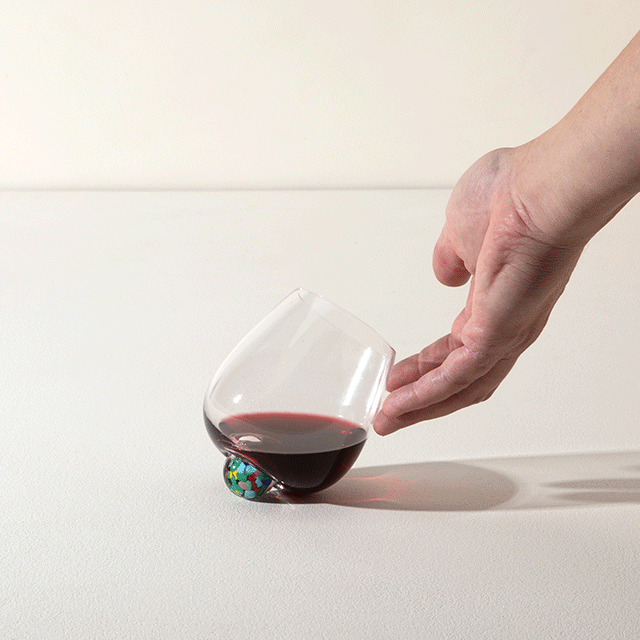 Spinning Marble Glasses - Set of 2