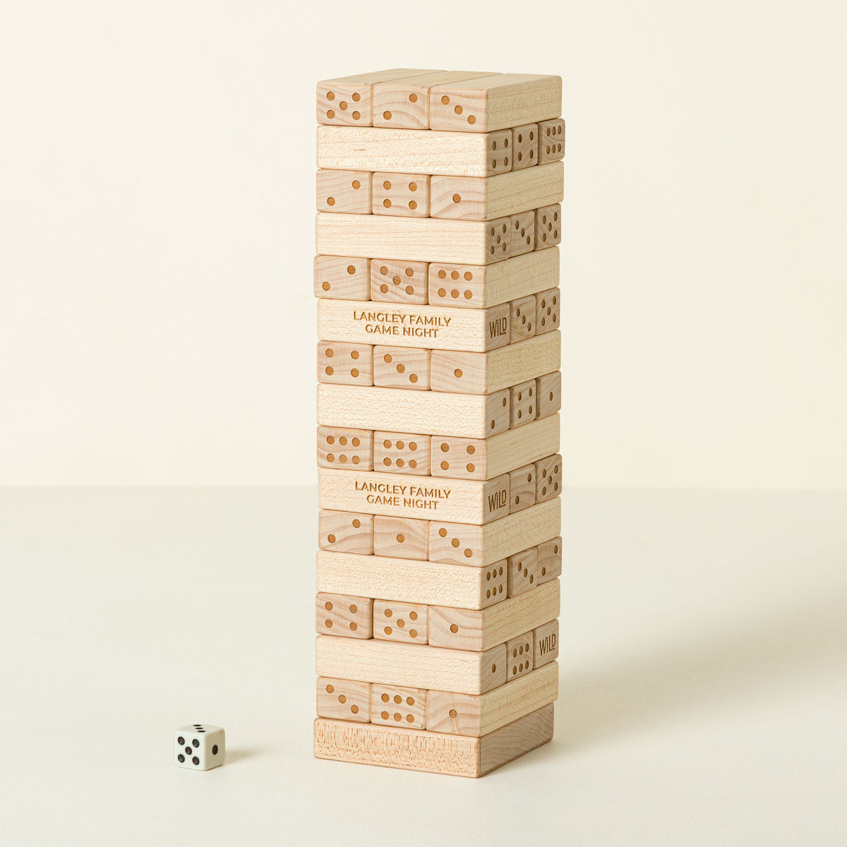 Tower of Chance Personalized Stacking Dice Game - Personalized