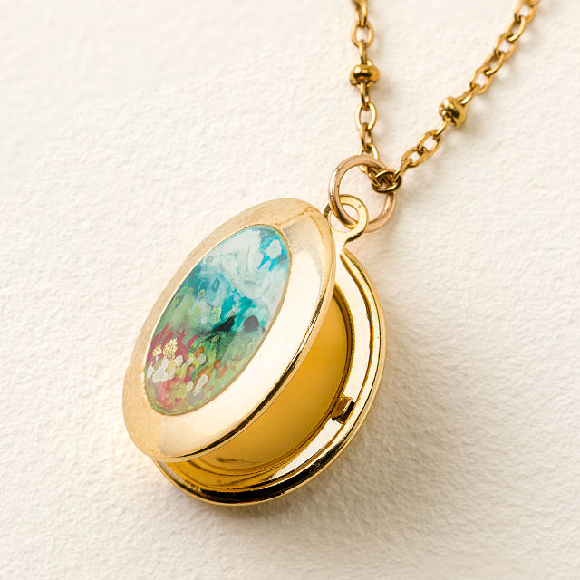 Hand-Painted Landscape Locket