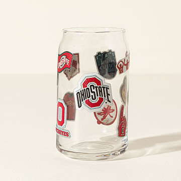 Collegiate Embroidered Patchwork Glass