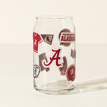 Collegiate Embroidered Patchwork Glass