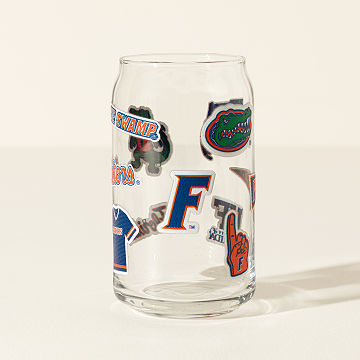 Collegiate Embroidered Patchwork Glass