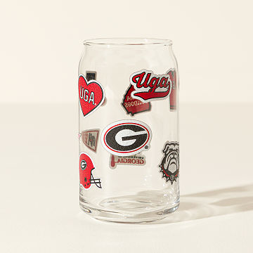 Collegiate Embroidered Patchwork Glass