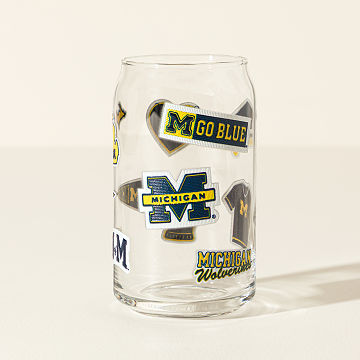 Collegiate Embroidered Patchwork Glass