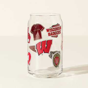 Collegiate Embroidered Patchwork Glass