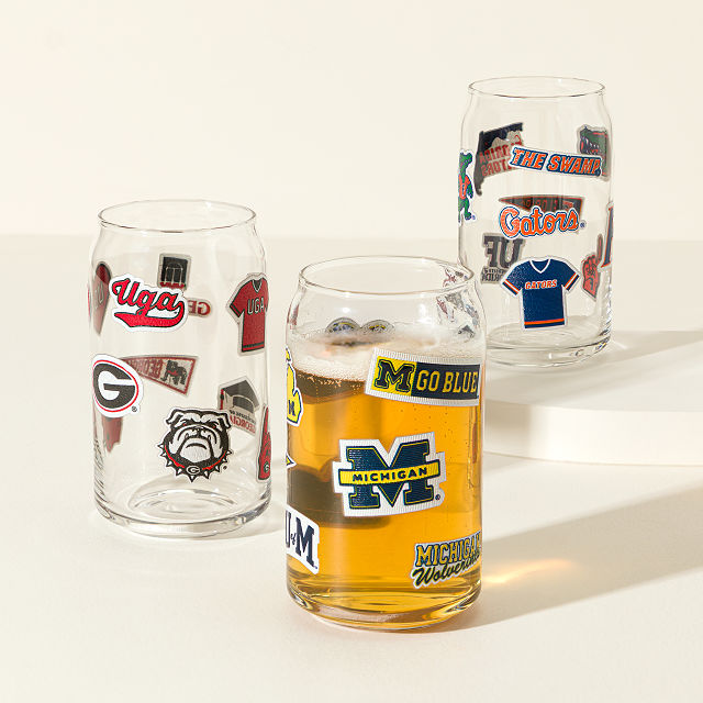 Collegiate Embroidered Patchwork Glass