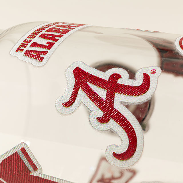 Collegiate Embroidered Patchwork Glass