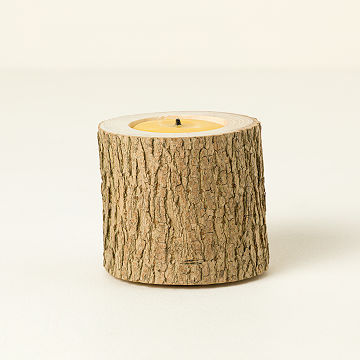 Woodland Tree Trunk Candle