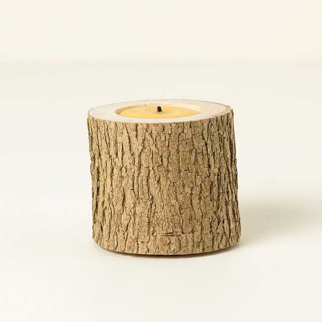 Woodland Tree Trunk Candle